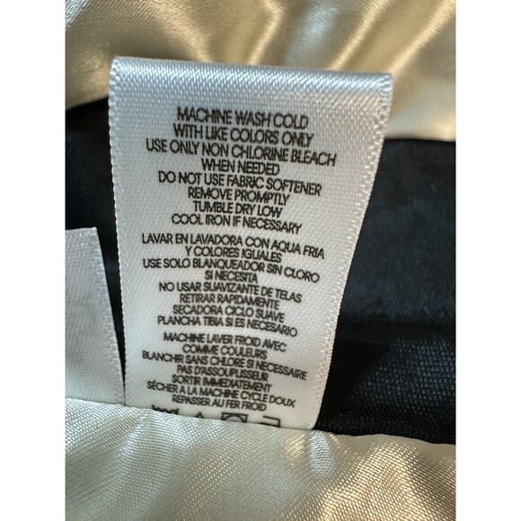 Calvin Klein Puffer Vest Ivory Zip Up Womens M Black Collar - Picture 12 of 12